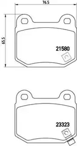 Колодки гальмівні задні, дискові P56048 BREMBO