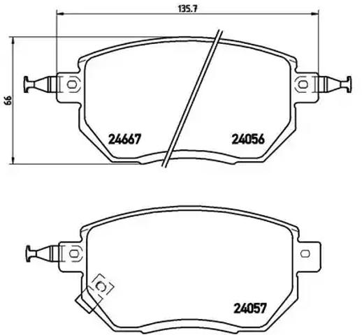 Тормозні колодки P56051 BREMBO