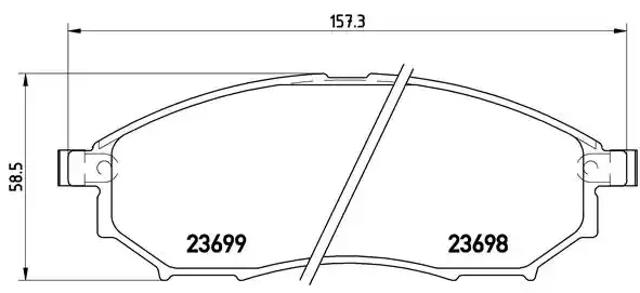 Колодки передні P56058 BREMBO