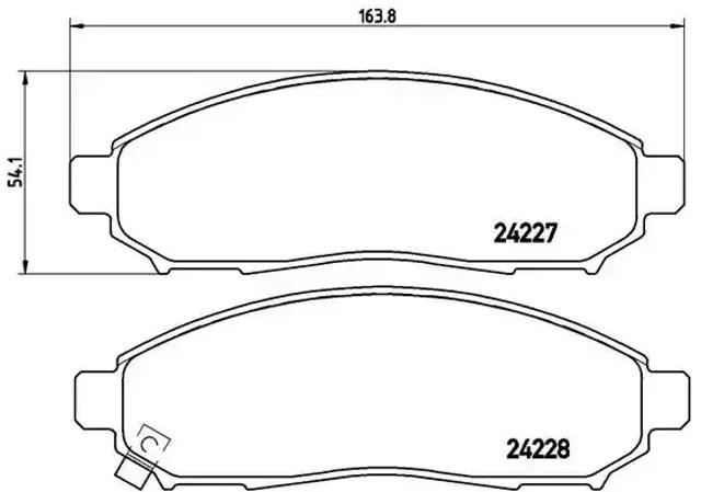 Передні гальмівні колодки P56059 BREMBO