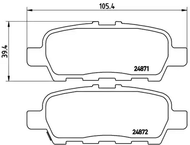 Задні колодки P56068 BREMBO