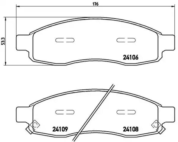 Тормозні колодки P58001 BREMBO