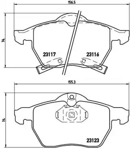 Колодки гальмівні дискові комплект P59048 BREMBO