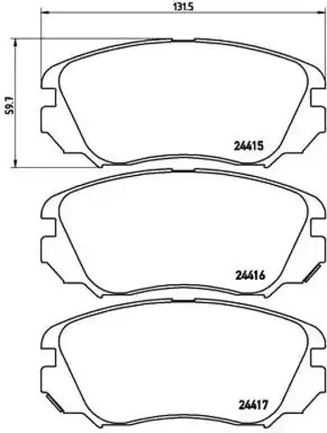 Колодки передні P59054 BREMBO