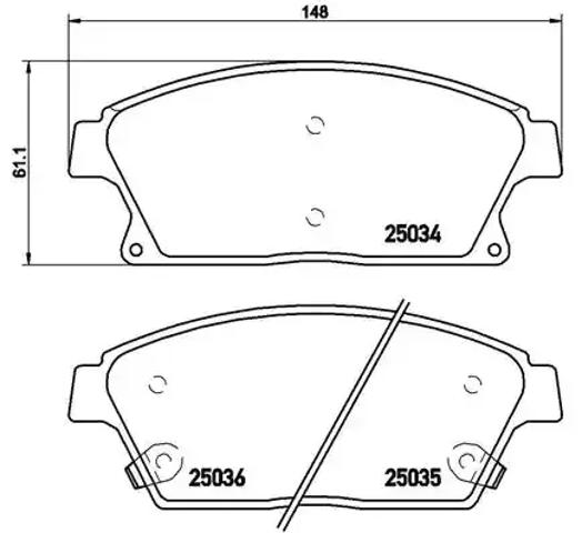 Колодки гальмівні дискові комплект P59077 BREMBO