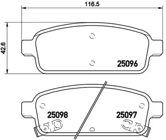 Задні дискові колодки P59080 BREMBO