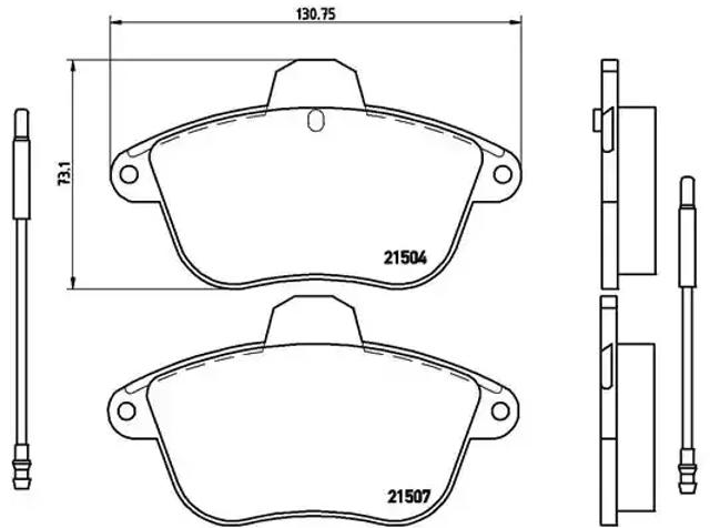 Колодки гальмівні дискові комплект P61046 BREMBO