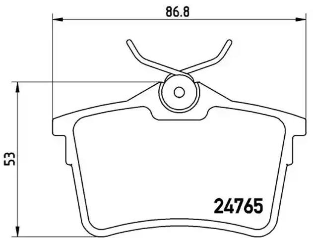 Колодки гальмові задні, дискові P61084 BREMBO