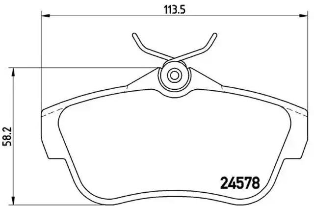 Колодки гальмівні задні, дискові P61095 BREMBO