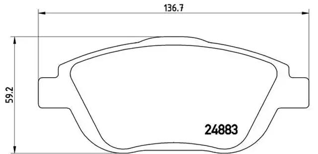 Колодки гальмівні передні, дискові P61103 BREMBO