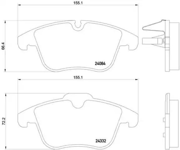 Колодки гальмівні передні, дискові P61106 BREMBO
