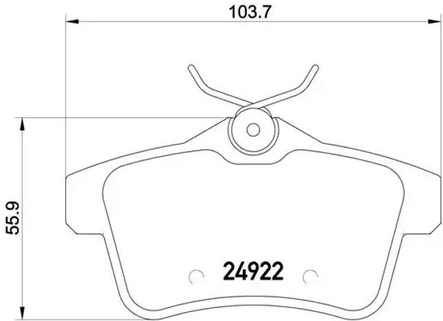 Колодки гальмові задні, дискові P61114 BREMBO