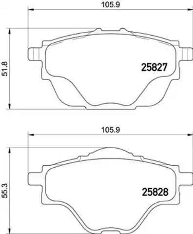 Колодки на гальмо задній дисковий P61124 BREMBO