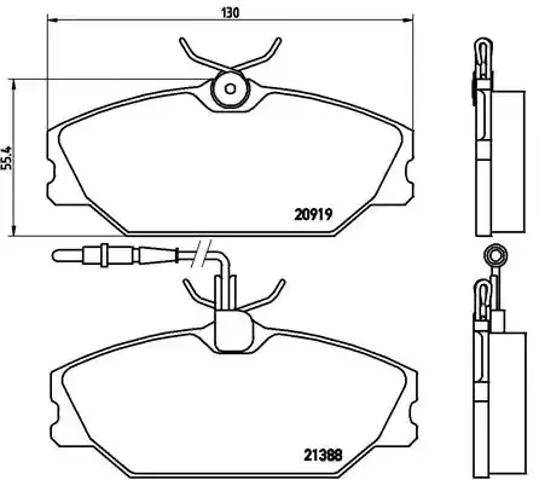 Колодки гальмівні дискові комплект P68014 BREMBO
