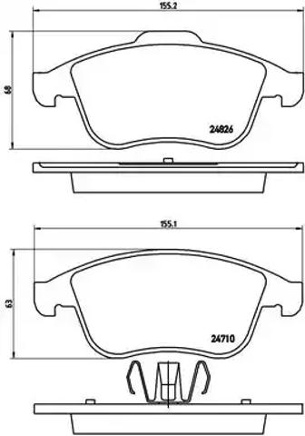 Передні гальмівні колодки P68047 BREMBO