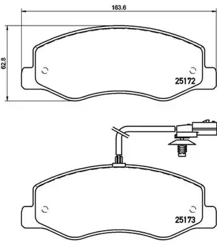 Задні дискові колодки P68061 BREMBO