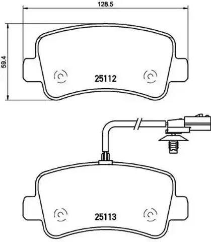 Колодки на гальмо задній дисковий P68063 BREMBO