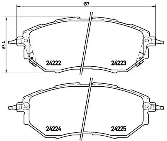 Колодки передні P78017 BREMBO
