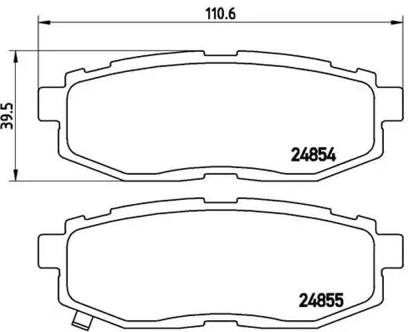 Задні колодки P78018 BREMBO