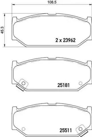 Тормозні колодки P79031 BREMBO