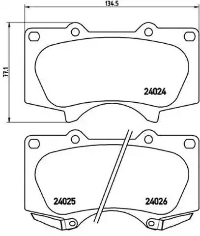Колодки передні P83102 BREMBO