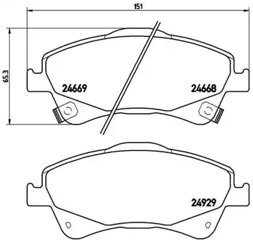 Колодки передні P83109 BREMBO