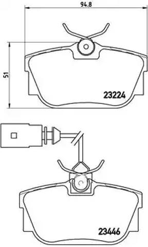 Задні дискові колодки P85046 BREMBO