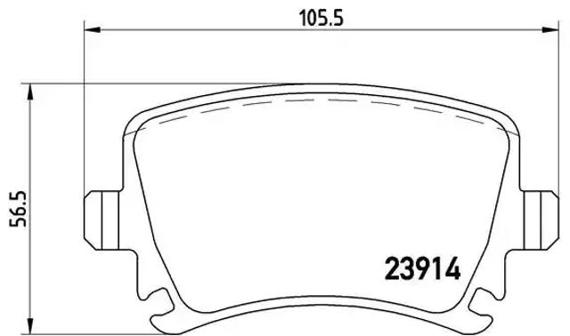 Задні дискові колодки P85073 BREMBO