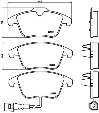 Тормозні колодки P85112 BREMBO