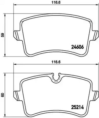 Комплект задніх колодок P85118 BREMBO