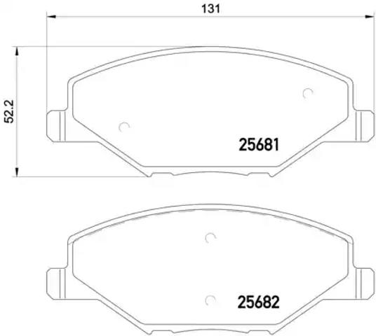 Колодки гальмівні передні, дискові P85121 BREMBO