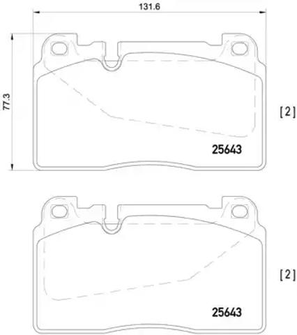 Передні гальмівні колодки P85123 BREMBO