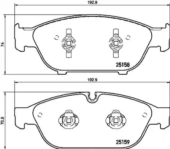 Передні гальмівні колодки P85127 BREMBO