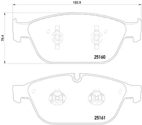Колодки передні P85128 BREMBO
