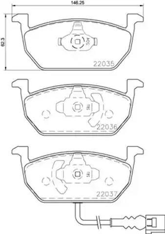 Колодки гальмівні передні, дискові P85137 BREMBO