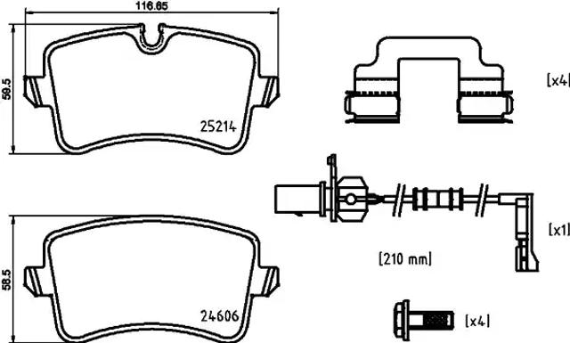 Задні колодки P85150 BREMBO