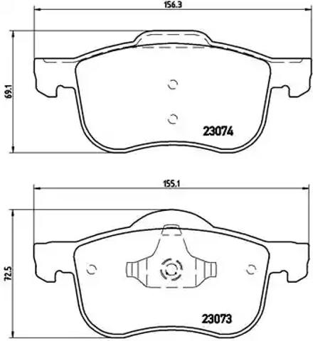 Колодки передні P86016 BREMBO