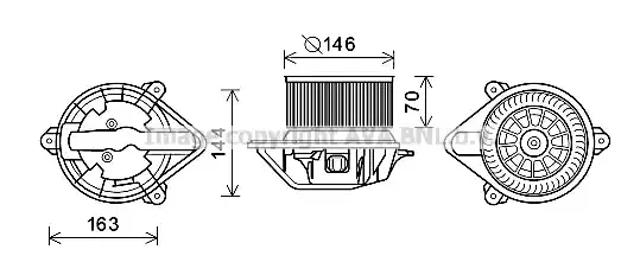 Електромотор пічки RT8577 AVA