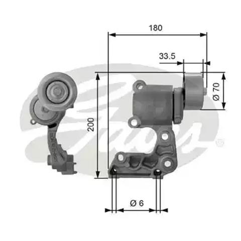 Натяжна планка поліклинового ременя T38410 GATES