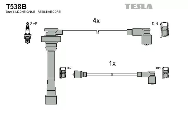 Провід високовольтні, комплект T538B TESLA