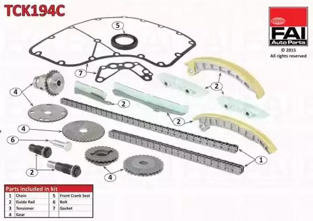 Ланцюг ГРМ, комплект TCK194C FAI