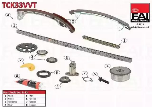Ланцюг ГРМ, комплект TCK33VVT FAI