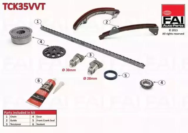 Ланцюг ГРМ, комплект TCK35VVT FAI