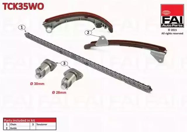 Ланцюг ГРМ, комплект TCK35WO FAI