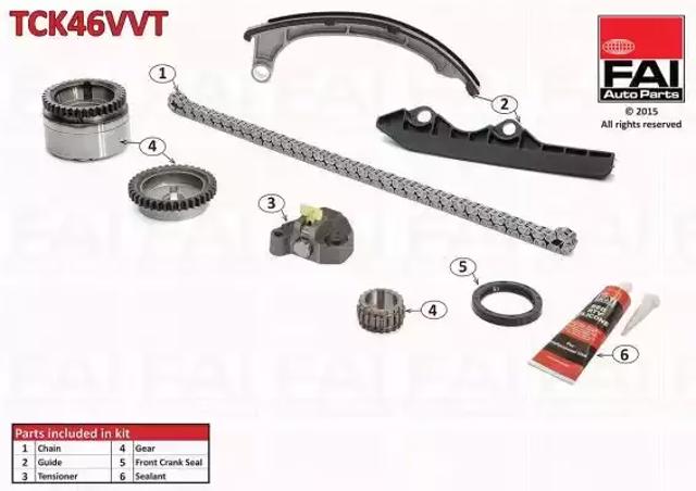 Ланцюг ГРМ, комплект TCK46VVT FAI