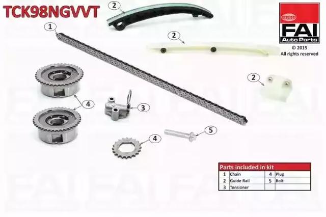 Ланцюг ГРМ, комплект TCK98NGVVT FAI
