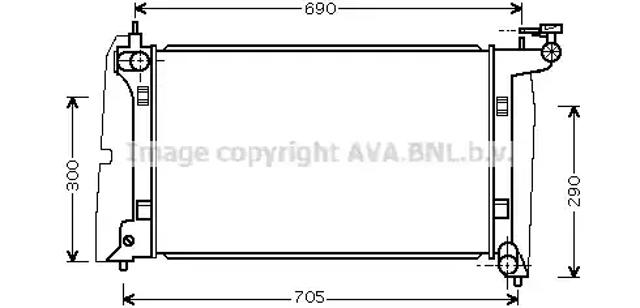 Радіатор двигуна TO2302 AVA