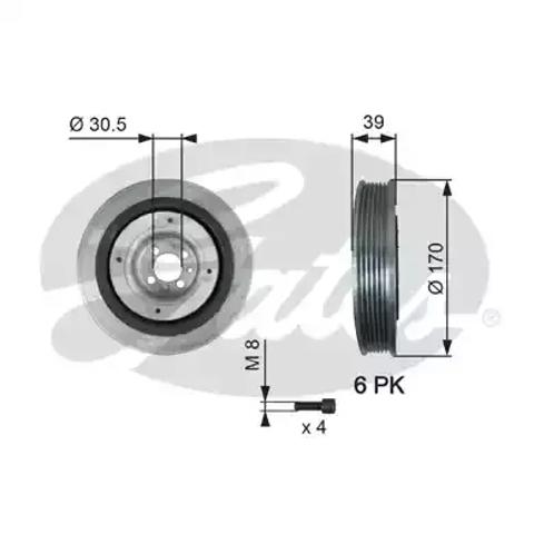Шків колінвала TVD1013A GATES