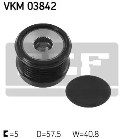 Шків генератора VKM03842 SKF