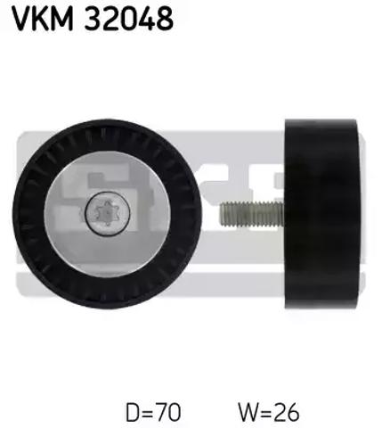 Ролик приводного ременя, паразитний VKM32048 SKF